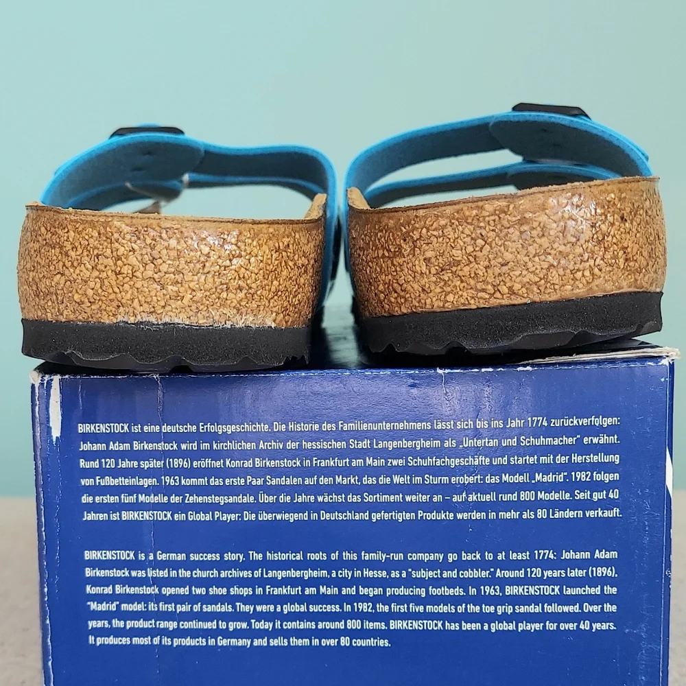 Birkenstock Ibiza Scuba Blue Men's Size 10N Slide Sandals NWT Preppy Vacation